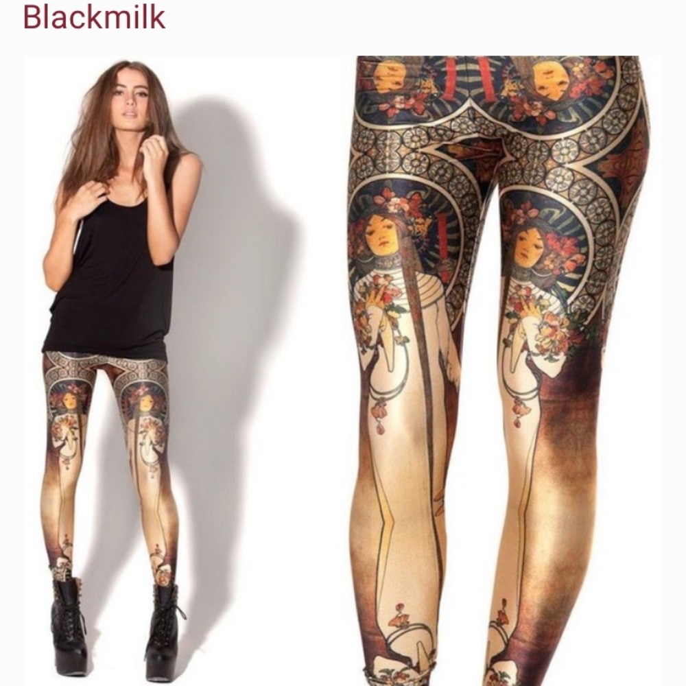 Blackmilk Art Nouveau leggings size MED